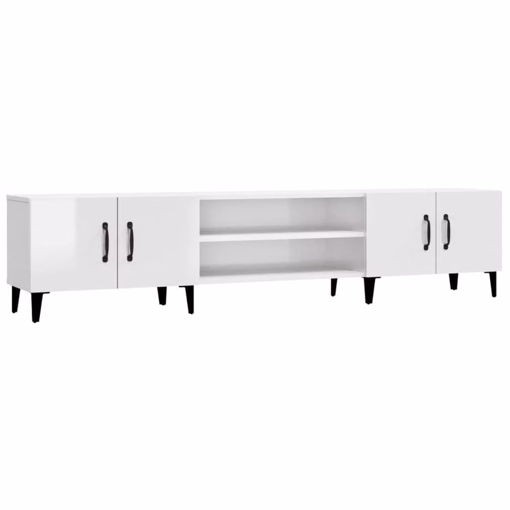 Berkfield Home Modern High Gloss White TV Cabinet W/D/H: 180 x 31.5 x 40 cm – 2