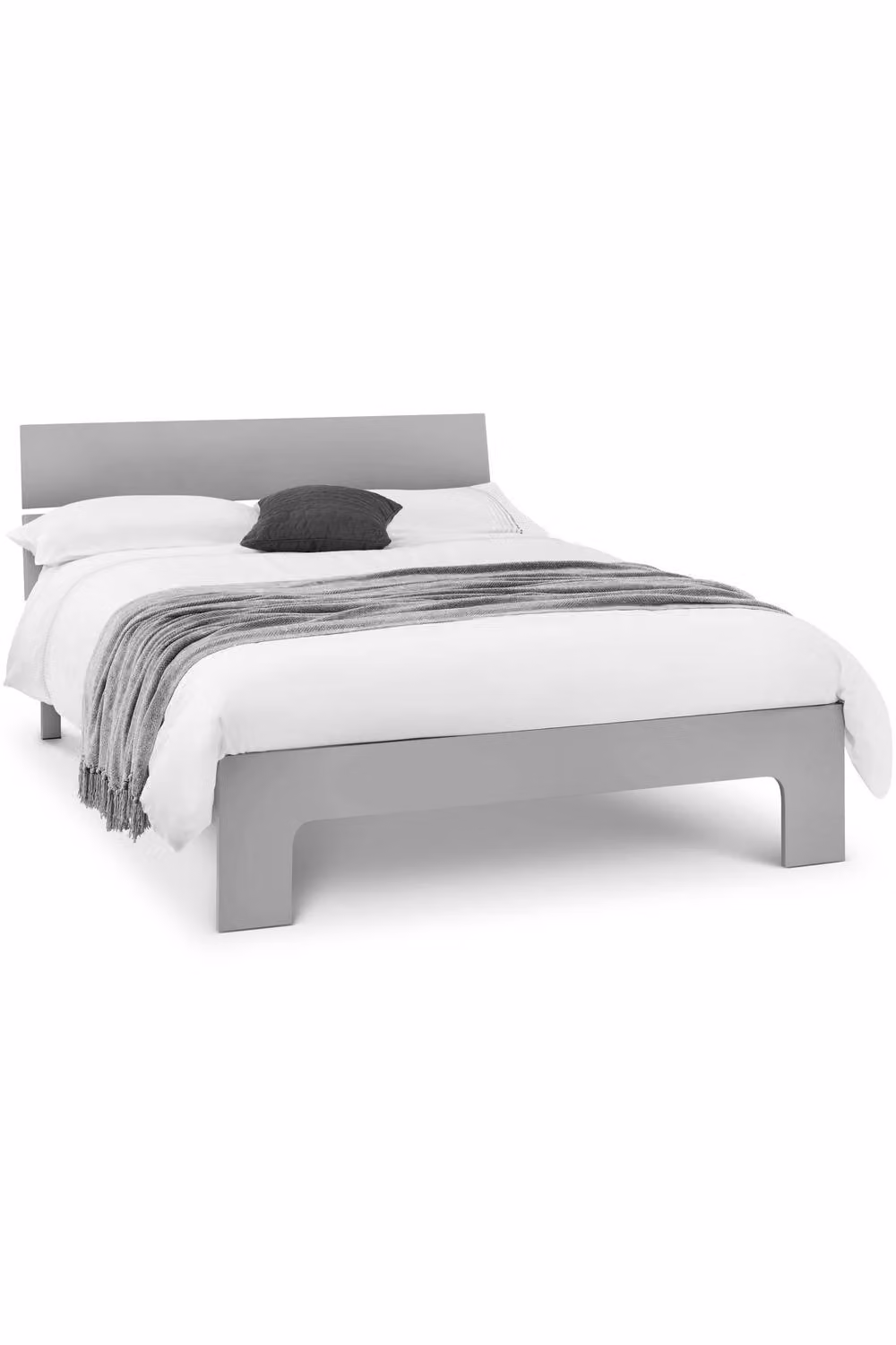 Julian Bowen Manhattan Grey High Gloss Double Bed Frame W/D/H: 140 x 200 x 86 cm – 3