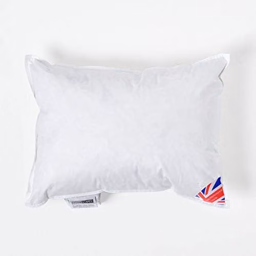 Homescapes White Duck Feather and Down Cushion Inserts, W/D/H: 40 x 30 x 3 cm