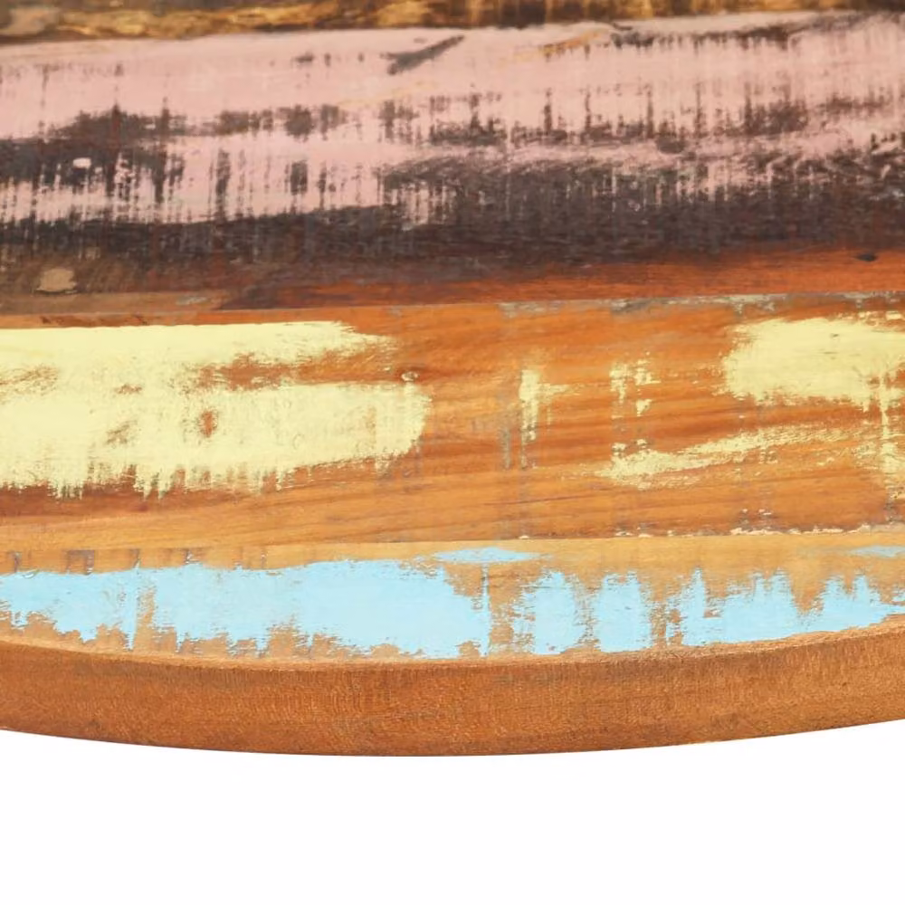 Berkfield Home Round Solid Reclaimed Wood Table Top, Multicolour, Diameter: 50 cm – 5