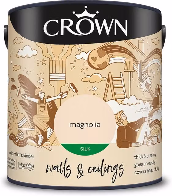 Crown Walls and Ceilings Silk Emulsion Beige 2.5l