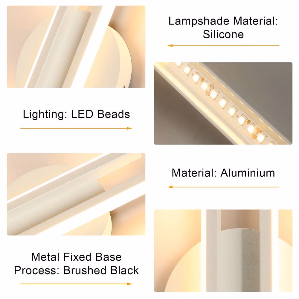 Pheashine Modern White LED Wall Sconce, 24W 3000K Warm White, W/D/H: 60 x 12 x 4.5 cm – 3