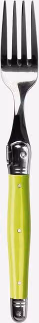Laguiole Stainless Steel Single Dinner Fork in Green