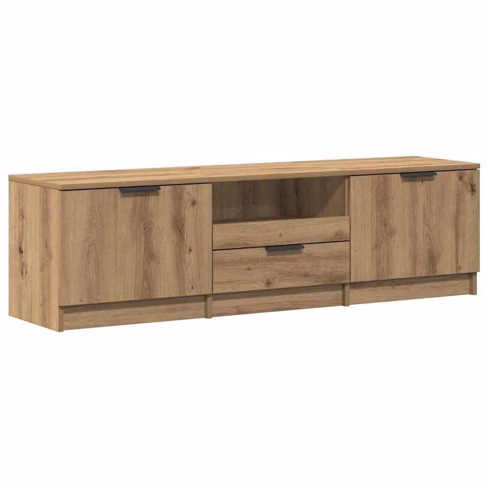 Berkfield Home Artisan Oak TV Cabinet in Brown, W/D/H: 140 x 35 x 40 cm – 2