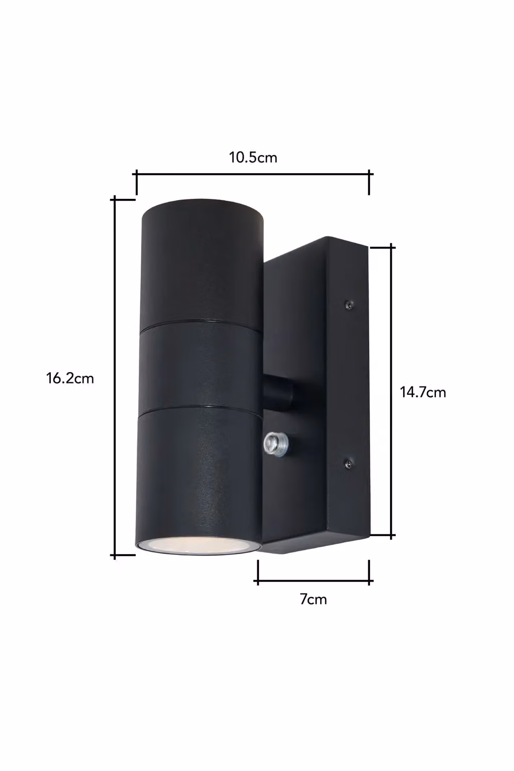 BHS Lighting Jared Black Outdoor Up & Down Wall Light with Motion and Dusk Sensor – 3