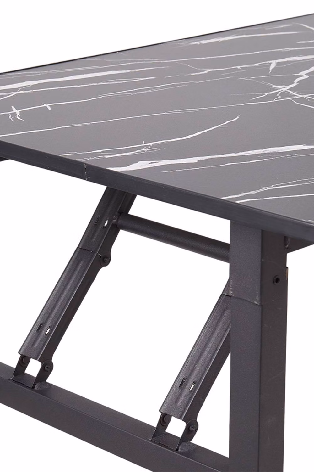Garden Sanctuary Black Rectangular Folding Table with Double Spring Mechanism – 4
