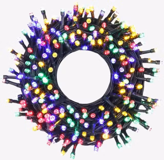Garden Greatness 400 LED Multi-Function RGB Christmas String Lights in Black