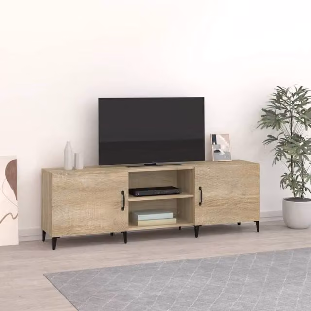 Berkfield Home Sonoma Oak TV Cabinet in Brown, W: 150 cm, D: 30 cm, H: 50 cm