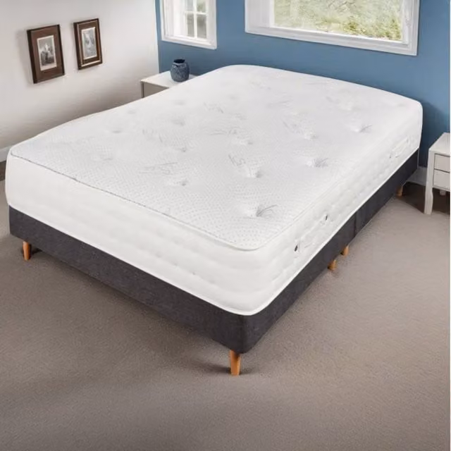 Madefor.living Smooth Silk Hybrid Memory Foam Mattress with Temperature Regulation, White, W/D/H: 120 x 200 cm