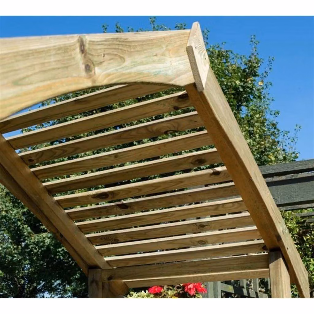 Cheshire Deluxe Pressure Treated Apex Arbour with Underseat Storage in Light Oak – 4