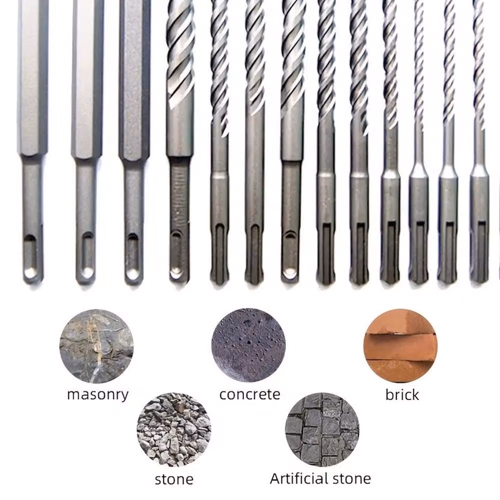 SPETLEK 17-Piece SDS Plus Rotary Hammer Drill Bit and Flat Chisel Set in Blue and Silver, W/D/H: 1000 x 52 x 52 cm – 3