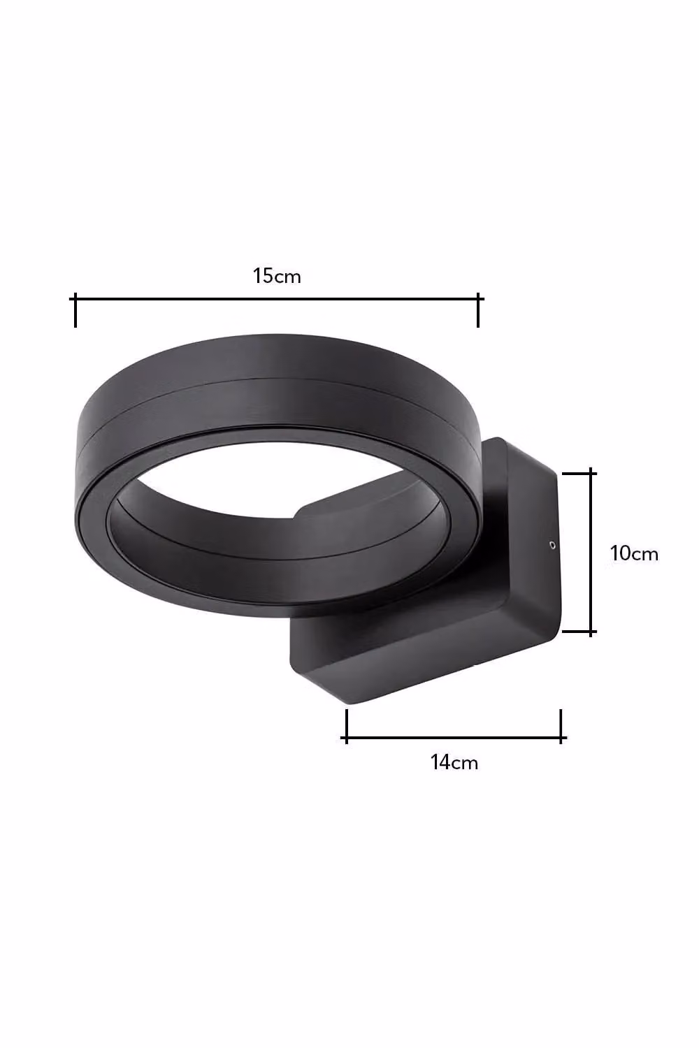 BHS Lighting Seren Modern LED Ring Wall Light in Black – 3
