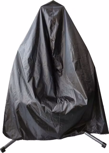 Bradway Double Egg Hanging Rope Swing Chair with Rain Cover and Cushions, Dark Grey