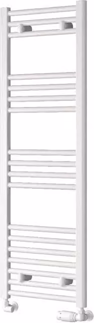 Bathroom Kingdom Capo White Straight Heated Towel Rail W: 120 cm, D: 40 cm