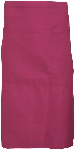 Dennys Catering Waist Apron with Pocket in Dark Red