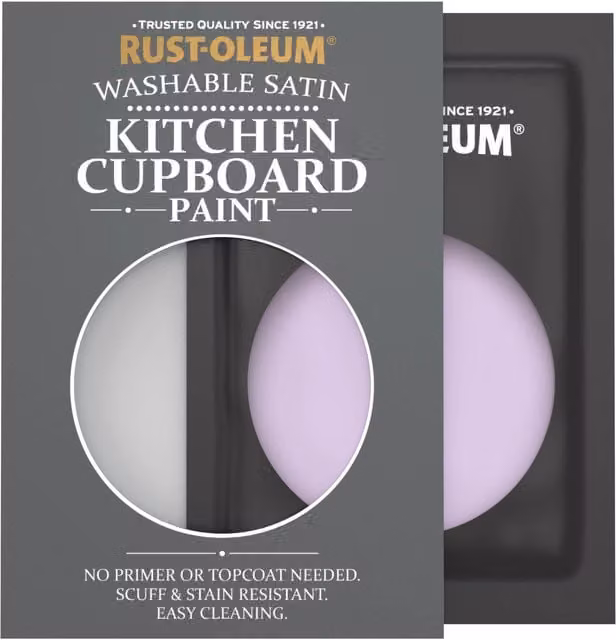 Rust-Oleum Kitchen Cupboard Satin Finish Tester Sachet in Violet Macaroon Purple, 10ml