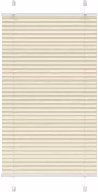 Berkfield Home Single Pleat Fabric Blind in Beige, W: 80 cm, H: 150 cm