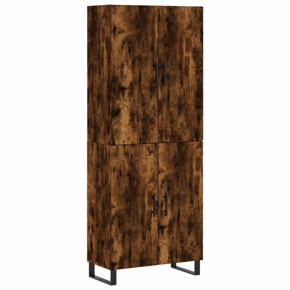 Berkfield Home Smoked Oak Highboard in Brown, W/D/H: 69.5 x 34 x 180 cm – 2
