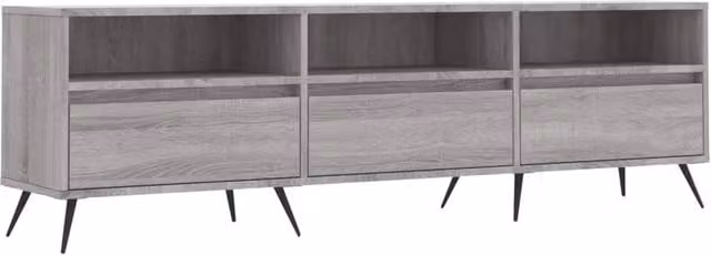 Berkfield Home Modern Grey TV Cabinet W/D/H: 150 x 30 x 44.5 cm