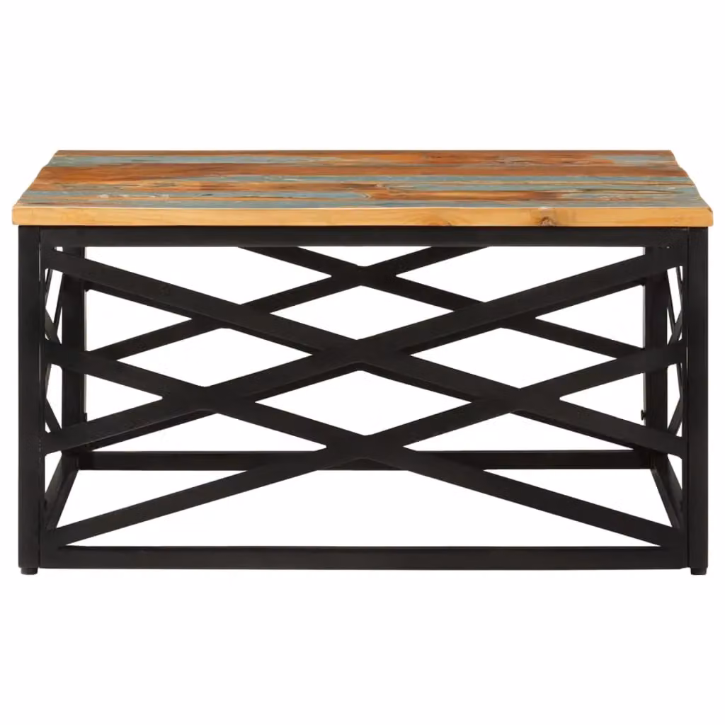 Berkfield Home Industrial Square Coffee Table in Brown Solid Reclaimed Wood, W/D/H: 68 x 68 x 35 cm – 2