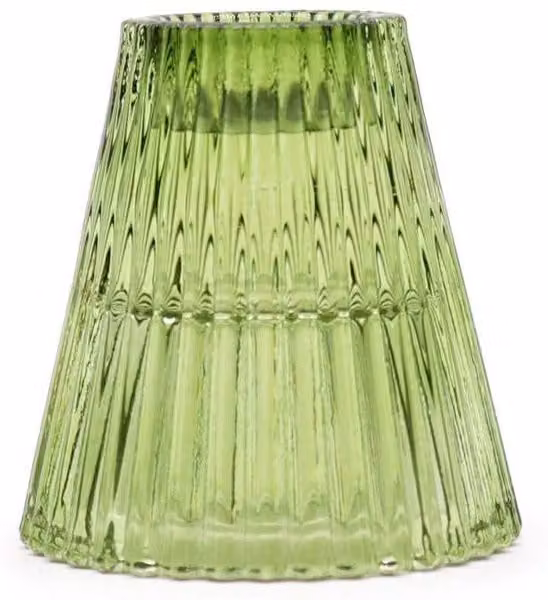 KDMD Jade Flip Candle and Tealight Holder in Green Glass