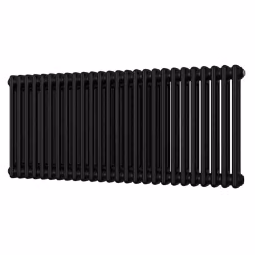 UK Radiators Black Horizontal 2 Column Steel Radiator H500mm x W1164mm – 2