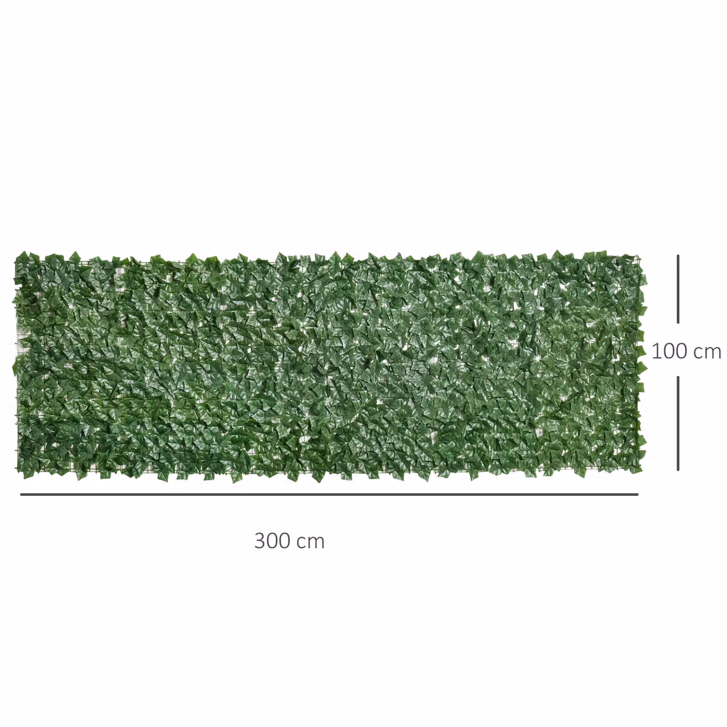 Outsunny Artificial Hedge Privacy Screen in Deep Green, W: 3 m, H: 1 m – 2