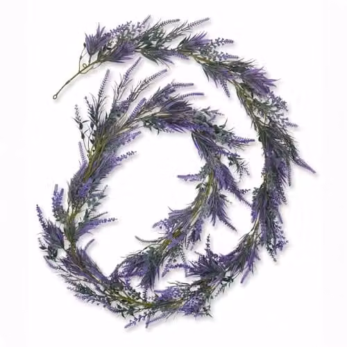 Homescapes Purple Artificial Lavender Flower Garland, 190 cm – 4