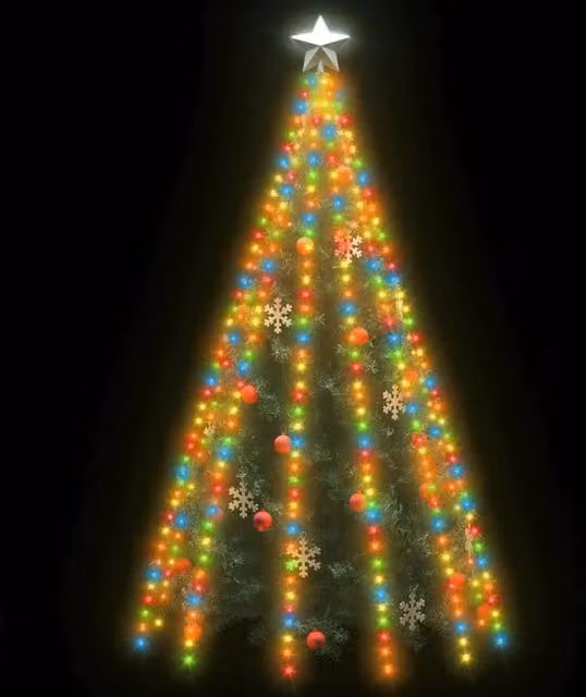 Berkfield Home Multicolour LED Christmas Tree Lights with 500 LEDs, 500 cm, Green