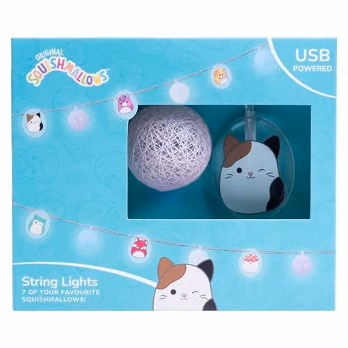 Fizz Creations Squishmallows USB Powered Multicolour LED String Lights – 2