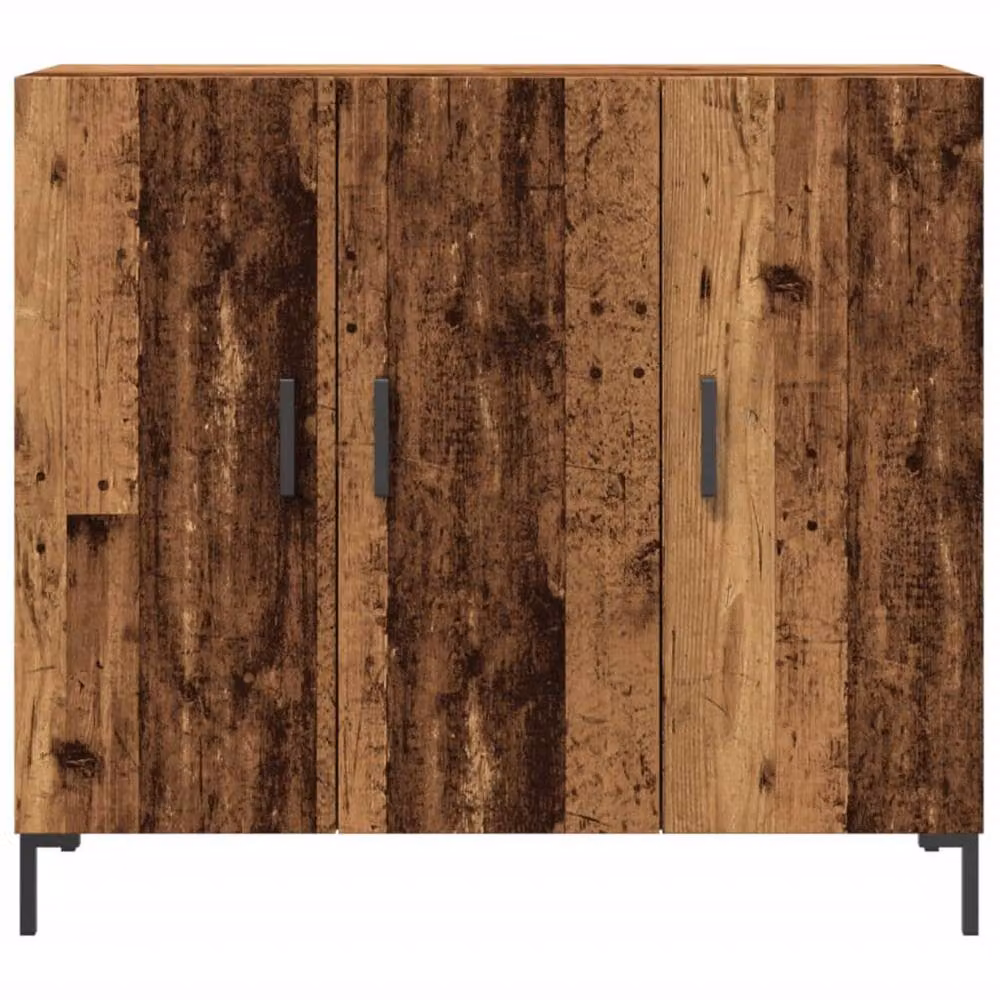 Berkfield Home Rustic Old Wood Sideboard in Brown, W/D/H: 90 x 34 x 80 cm – 3