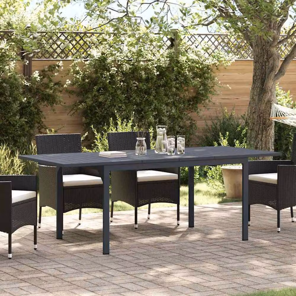 Berkfield Home Modern Extension Tables, 2 Pack, Anthracite Grey Steel, W/D/H: 210 x 90 x 73 cm – 2