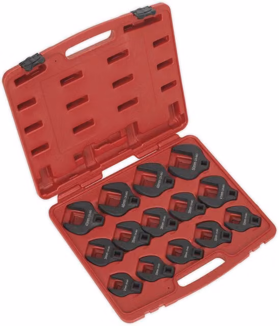 Loops 14pc Crows Foot Nut Spanner Socket Set with 1/2 inch Square Drive in Chrome Molybdenum Steel – 1