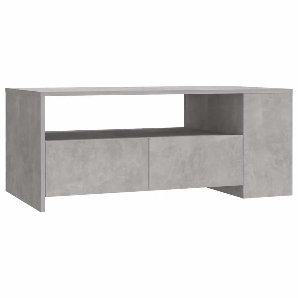 Berkfield Home Modern Rectangular Coffee Table in Concrete Grey, W/D/H: 102 x 55 x 42 cm – 2