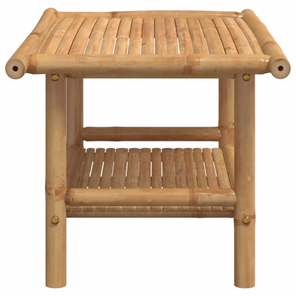 Berkfield Home Modern Bamboo Coffee Table in Brown, W/D/H: 70 x 40 x 35 cm – 3