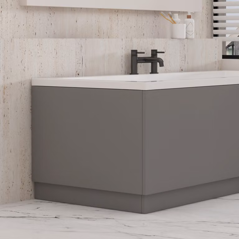 Royal Bathrooms Turin 800mm Indigo Grey Gloss MDF Bath End Panel