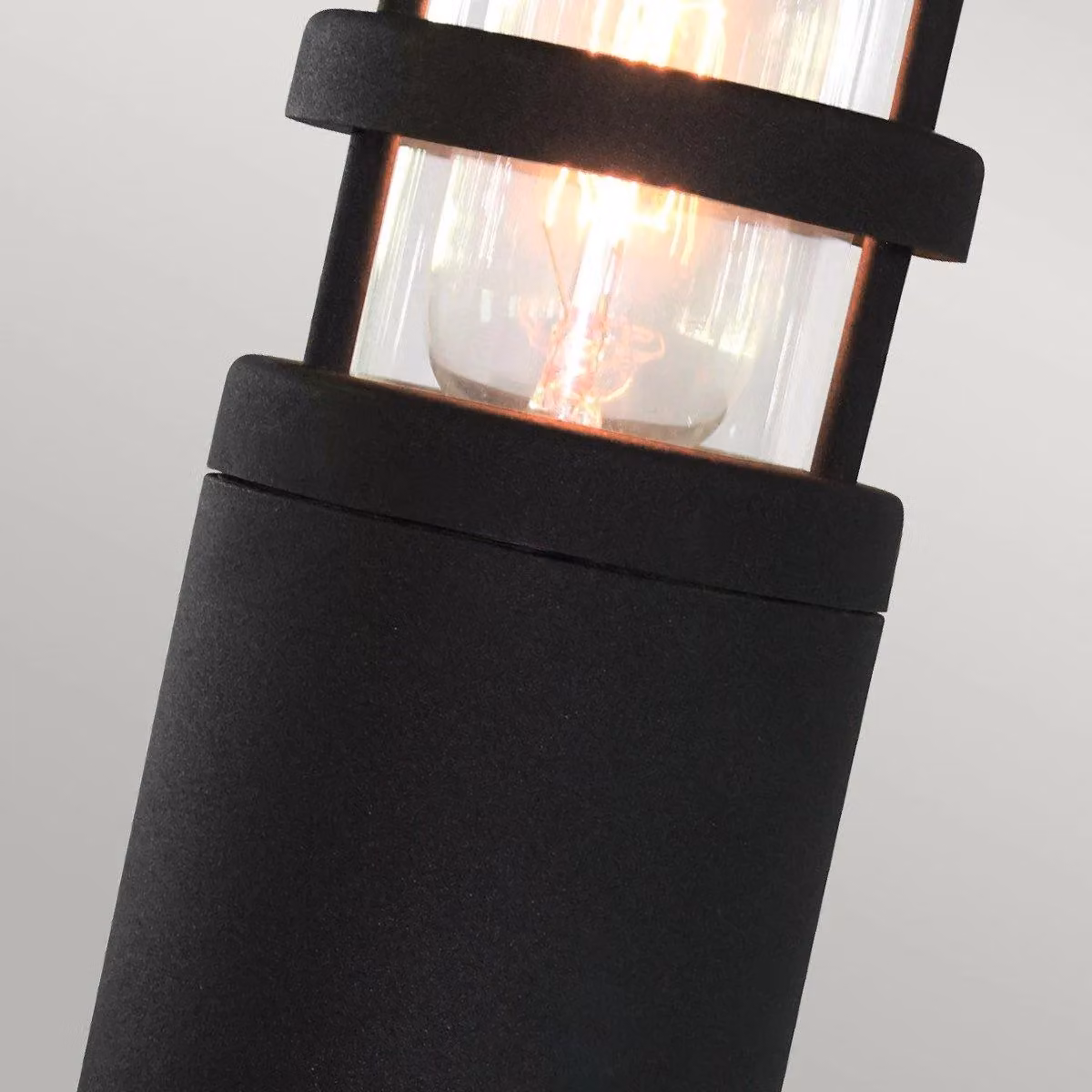 Netlighting Hornbaek Outdoor Pedestal Lantern in Black and Grey, Stainless Steel, IP44, E27 – 3