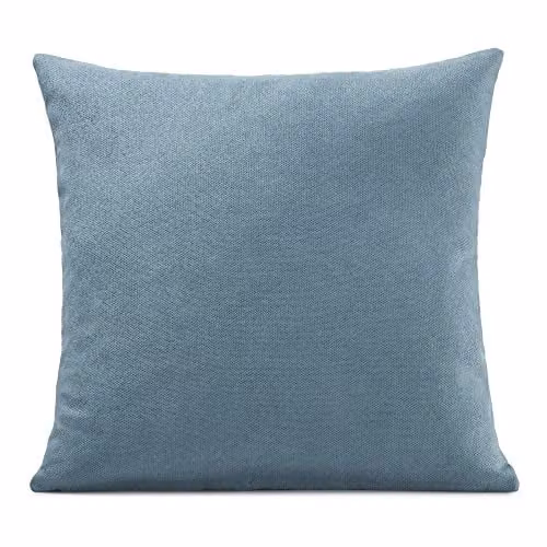 Luxury Living Velvet Chenille Square Cushion Cover in Petrol Blue, W/D/H: 55 x 55 x 55 cm – 1