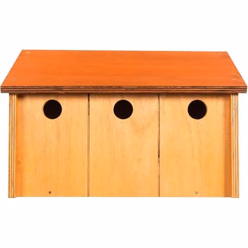 Happy Beaks Brown Wooden Sparrow Terrace Nesting Box