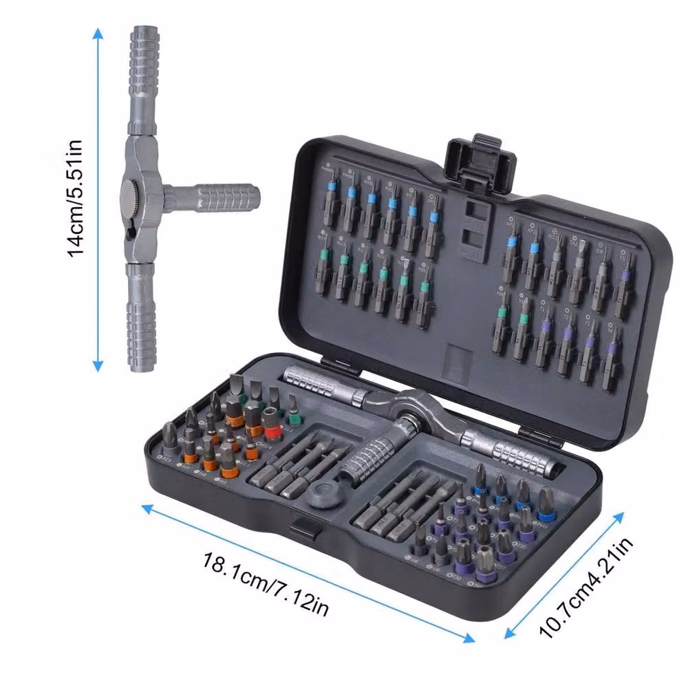 SPETLEK 66 in 1 Magnetic Ratchet Screwdriver Set in Black Alloy Steel – 3