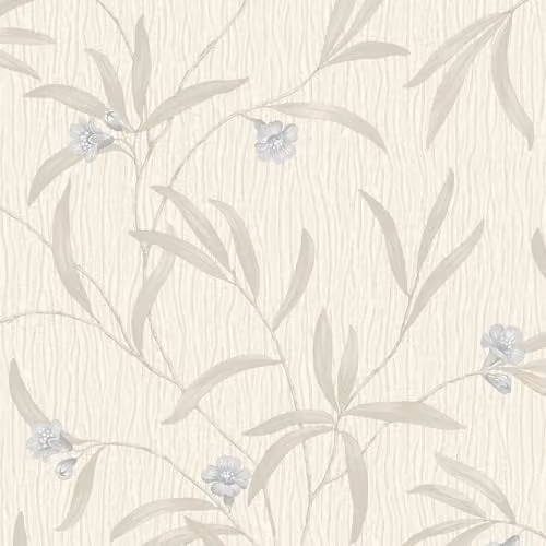 Belgravia Decor Tiffany Floral Cream and Soft Blue Botanical Wallpaper