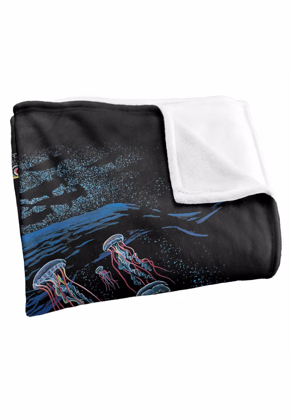 JQ Licensing Royce Mcclure Way Down Deep Fish Silky Touch Super Soft Fleece Throw Blanket, White, W/D/H: 152 x 127 cm – 2