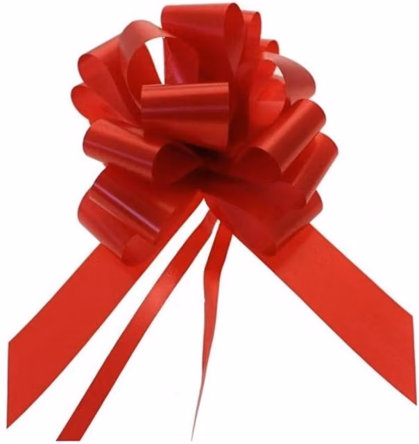 KDMD Red Plastic Pull Bow 31mm Party Decoration