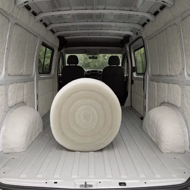 MHG Textiles White Campervan Thermal Insulation Roll, Width: 57 cm