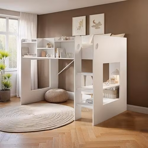 Flair Furnishings Wizard Single Mid High Sleeper Bed in White – 2