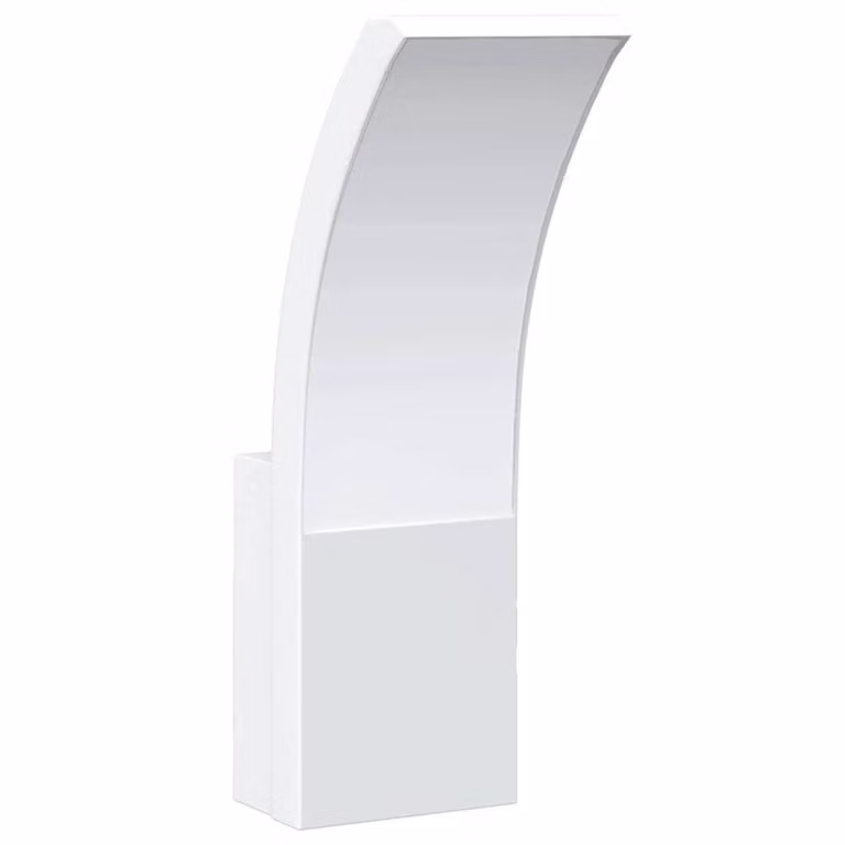Berkfield Home Modern Outdoor LED Wall Light in White Aluminium and Plastic