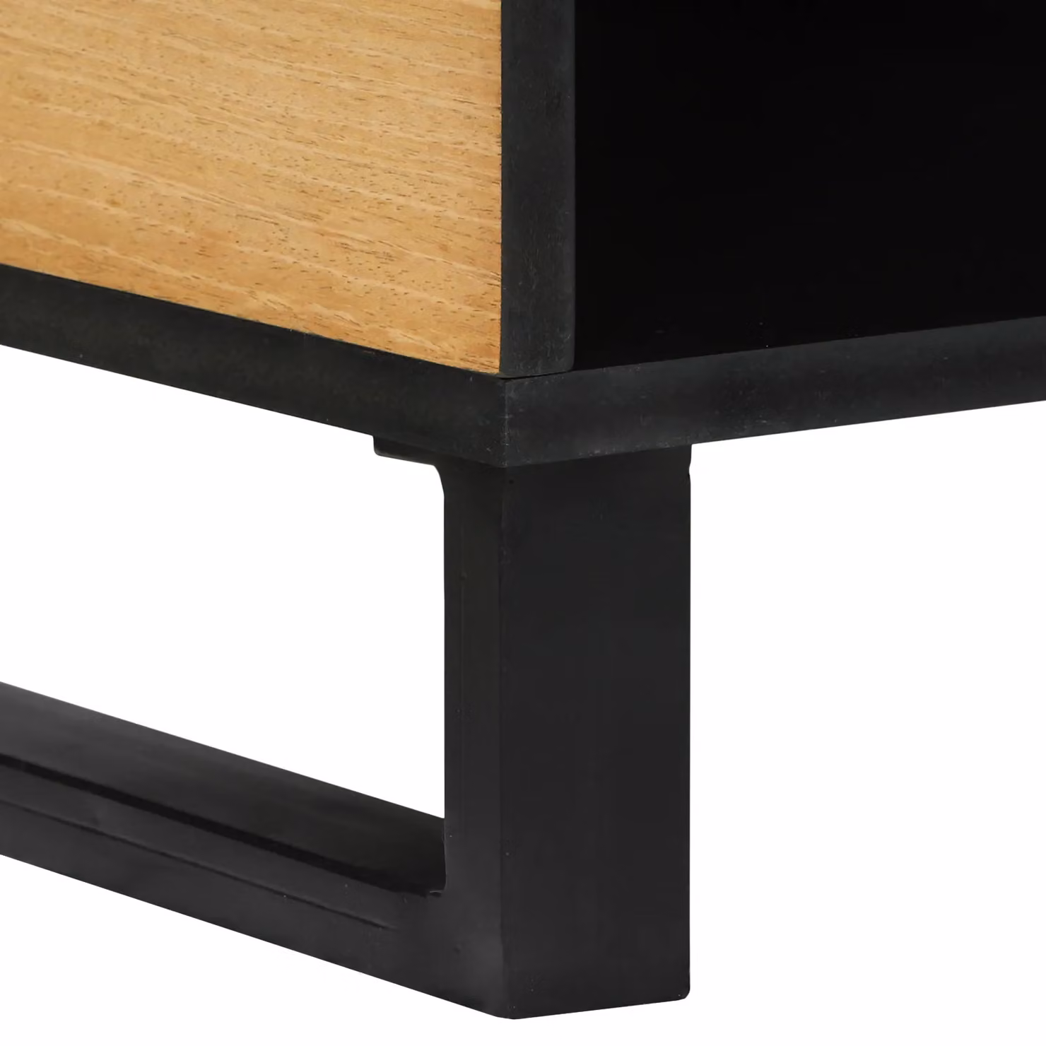 Berkfield Home Geometric Brown Coffee Table with Shelf, Solid Mango Wood, W: 80 cm, D: 50 cm, H: 40 cm – 6