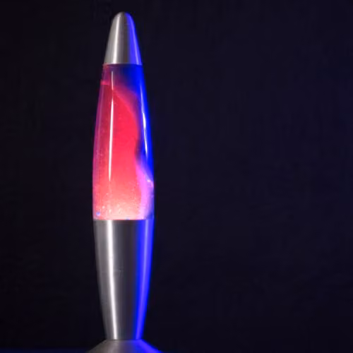 Trendi Pink Wax and Purple Liquid Motion Lamp with Silver Aluminium Base, Height: 40.64 cm – 3