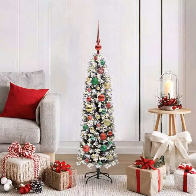 Berkfield Home Artificial Green Christmas Tree with 150 Warm White LEDs and Stand, Height: 120 cm