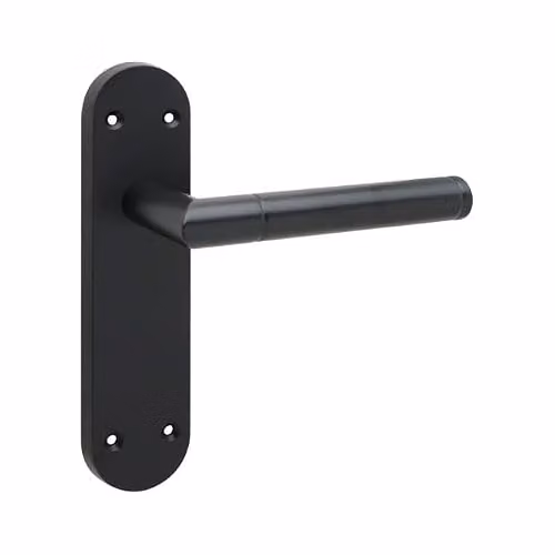Golden Grace Victorian Mitred Door Handle Set with Latch in Matt Black, 6 Pairs – 3